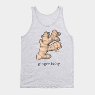 Ginger Baby illustration with Words Tank Top